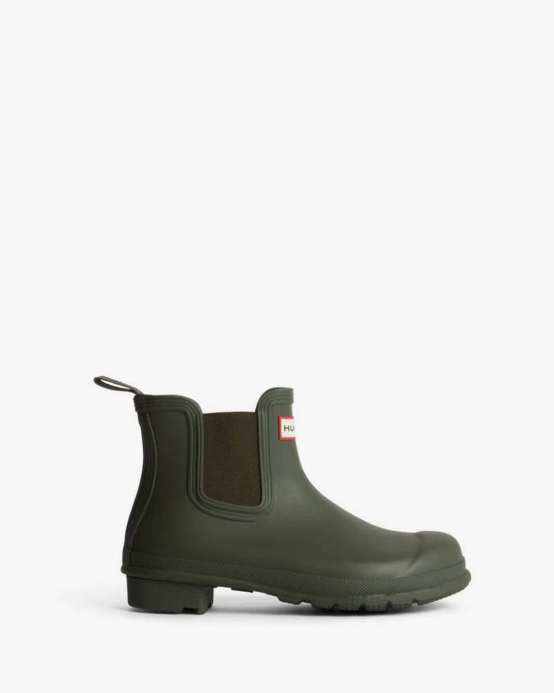 Hunter Damen Original Chelsea Stiefel | Dunkeloliv