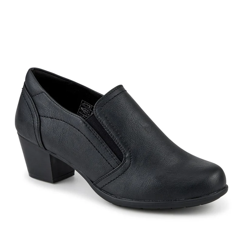 Wide Fit Cone Heel Shoes - WBINS42010 / 327 915 - Black
