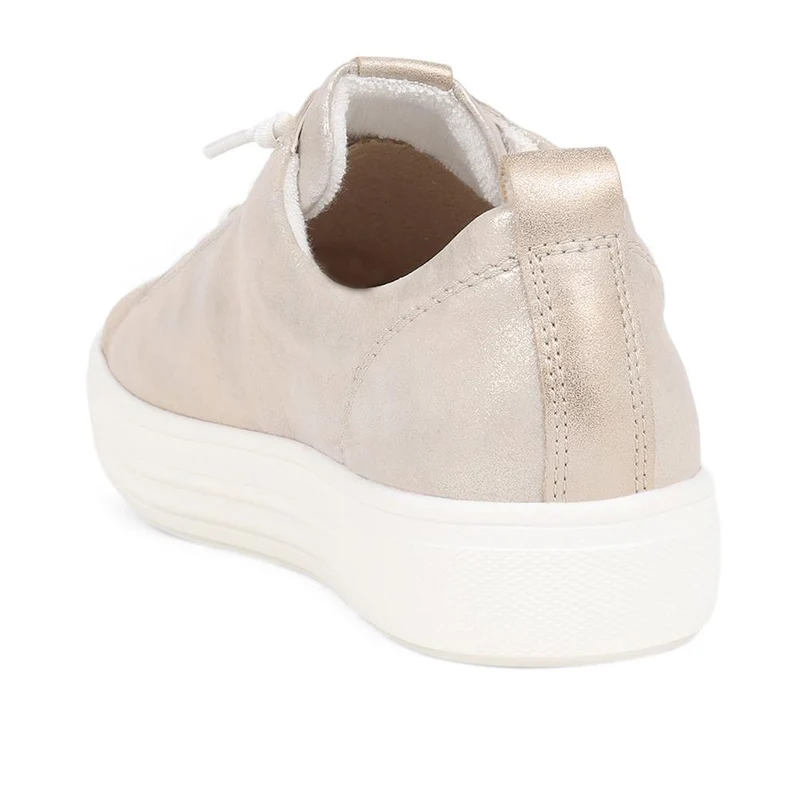 Lace-Up Leather Trainers - DRS39501 / 324 815 - Metallic