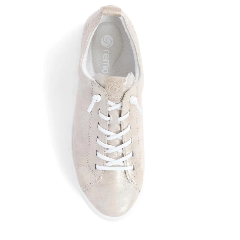 Lace-Up Leather Trainers - DRS39501 / 324 815 - Metallic