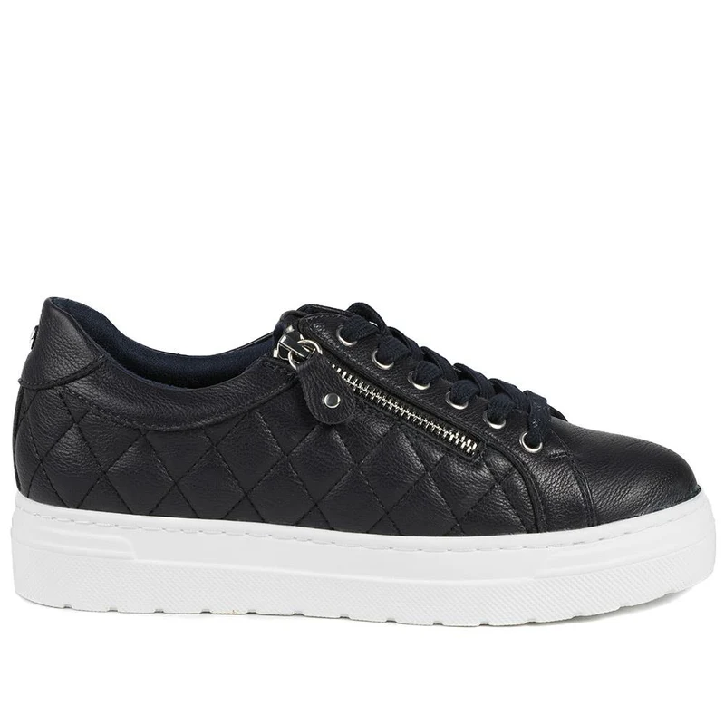 Bellissimo Wide Fit Zipped Trainers - BELWBINS43019 / 328 918 - Navy