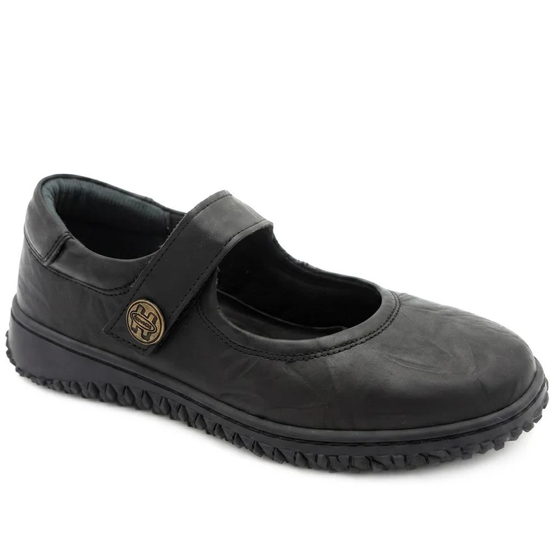 Loretta Leather Mary Janes - HAK42010 / 328 514 - Black-Black