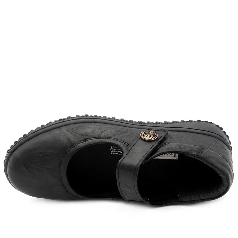 Loretta Leather Mary Janes - HAK42010 / 328 514 - Black-Black