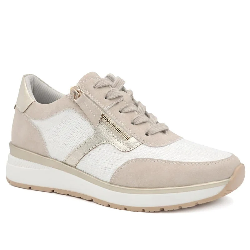 Chunky Zip & Lace Two Tone Trainers - WBINS43094 / 329 321