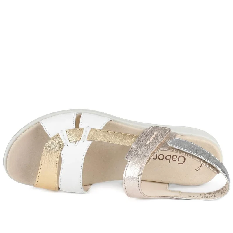 Gabor Grippy Adjustable Fit Sandals - GABC43504 / 330 402 - White Multi