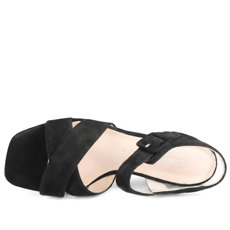 Gabor Wide Fit Block Heel Sandals - GABC43500 / 330 399 - Black