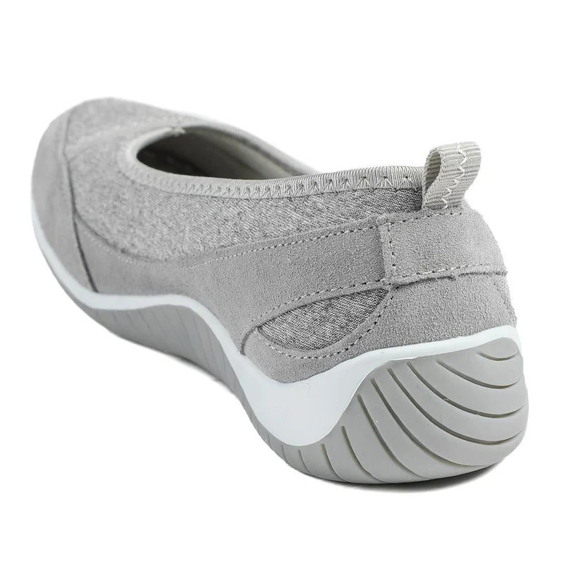Wide Fit Memory Foam Floral Pumps - BRK43007 / 329 007 - Grey