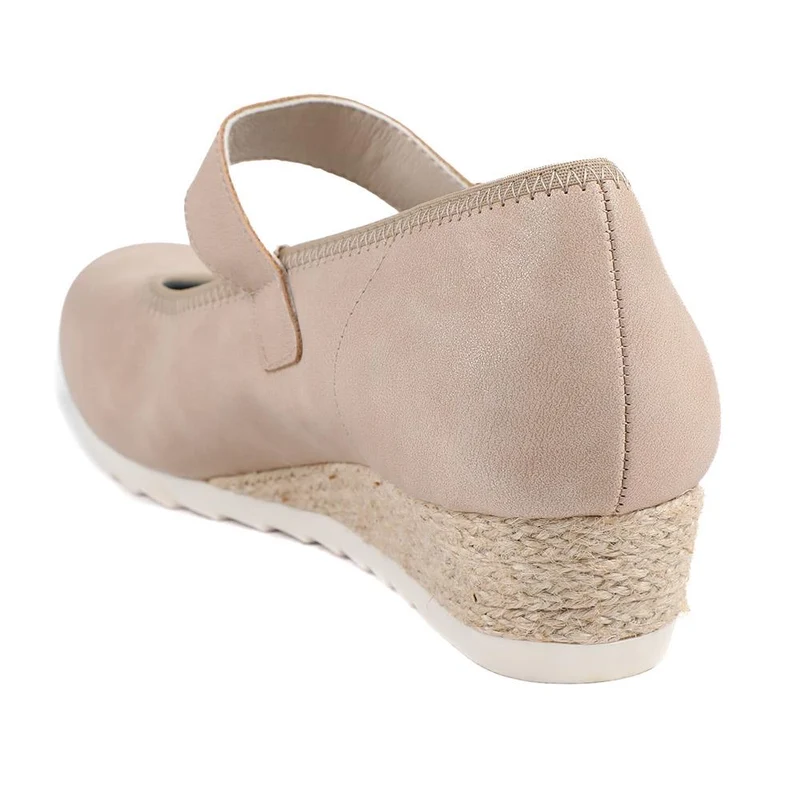 Grippy Adjustable Fasten Mary Janes - WOIL43001 / 328 882 - Beige