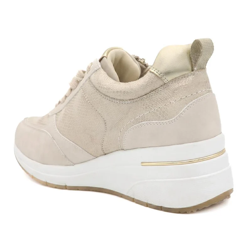 Bellissimo Wide Fit Zip & Lace Trainers - BELWOIL41061 / 329 530 - Gold