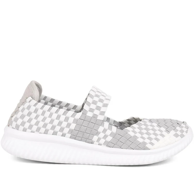 Casual Slip-On Mary Janes - TITAN39003 / 325 486 - White Multi