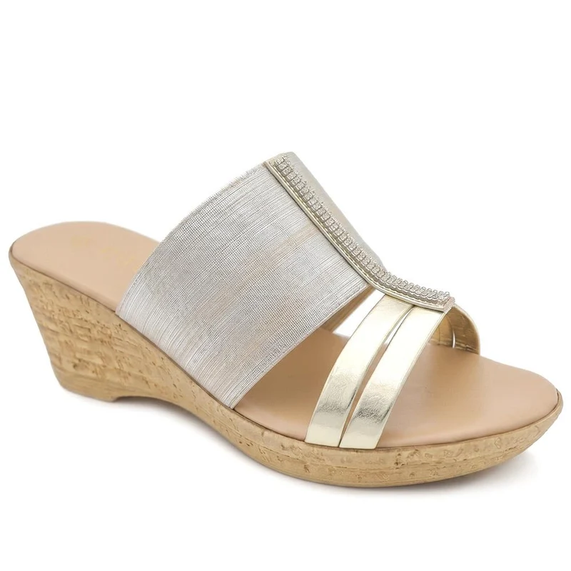 Wide Fit Stretchy Mule Sandals - CLUBS43007 / 329 808