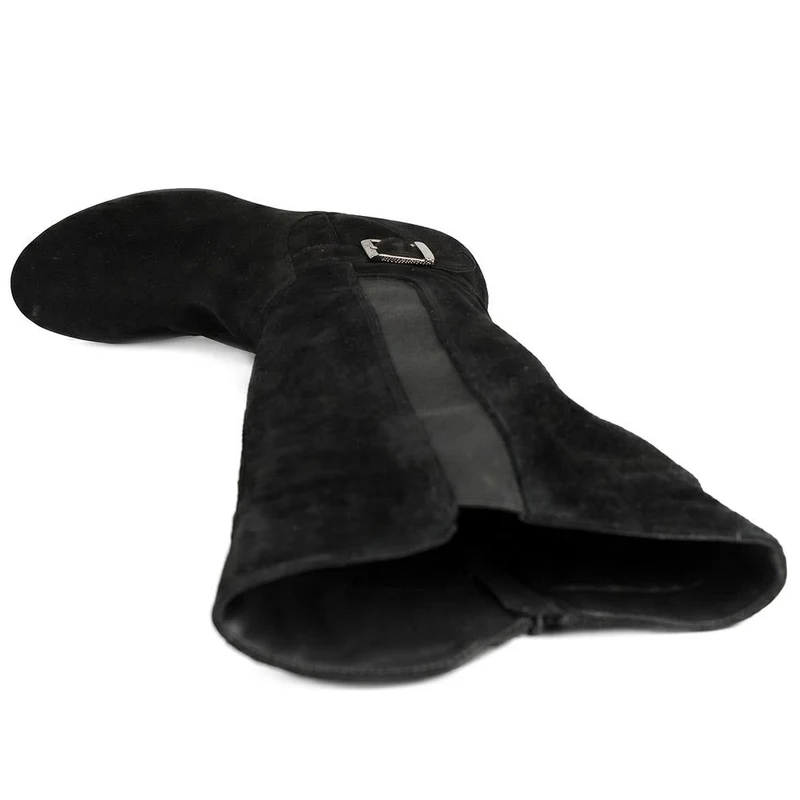 Heeled Long Boots - RNB40031 / 326 120 - Black Suede