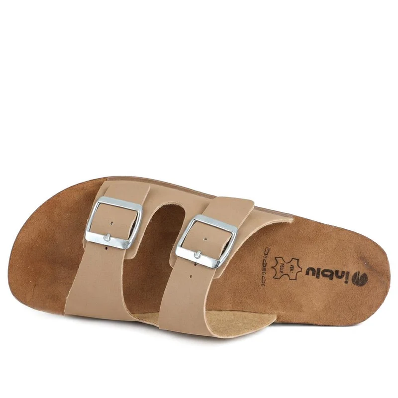 Inblu Dual Touch Fasten Strap Sandals - INB43045 / 330 364 - Brown