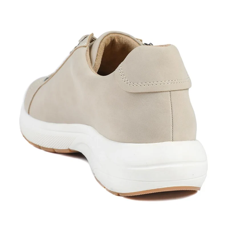 Wide Fit Lace Up Shoes with Functional Zip - WOIL43002 / 328 873 - Beige