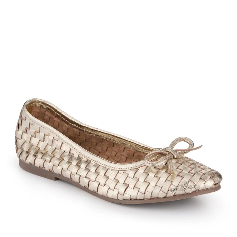 Lightweight Leather Pumps - BELSK41009 / 327 463 - Gold