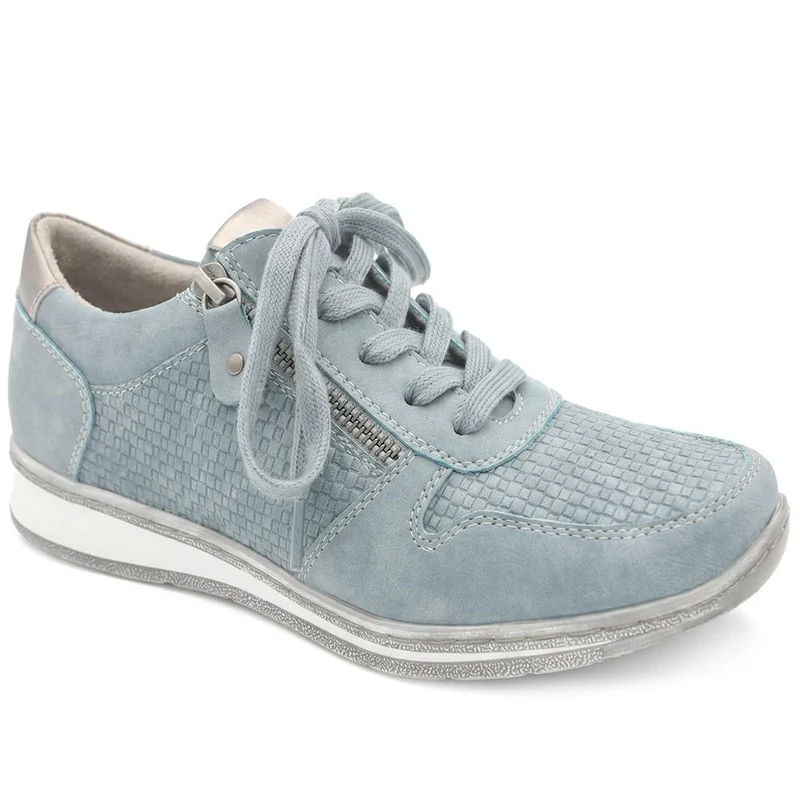 Zip & Lace Fashionable Trainers - WBINS43093 / 329 535 - Denim