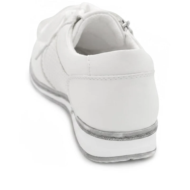 Zip & Lace Fashionable Trainers - WBINS43093 / 329 535 - White