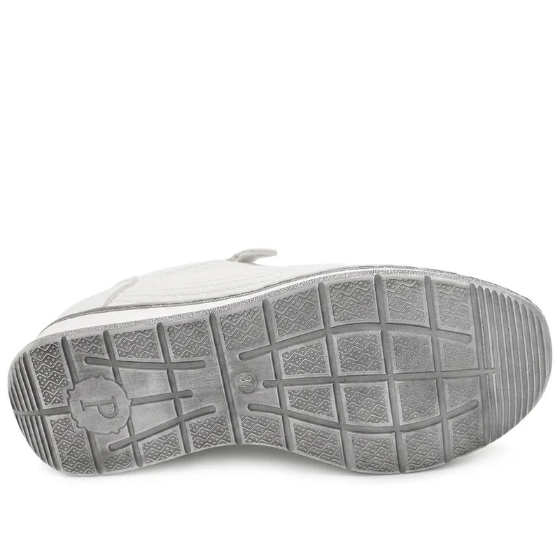 Zip & Lace Fashionable Trainers - WBINS43093 / 329 535 - White