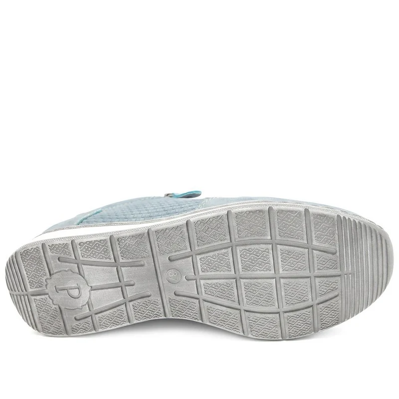 Zip & Lace Fashionable Trainers - WBINS43093 / 329 535 - Denim