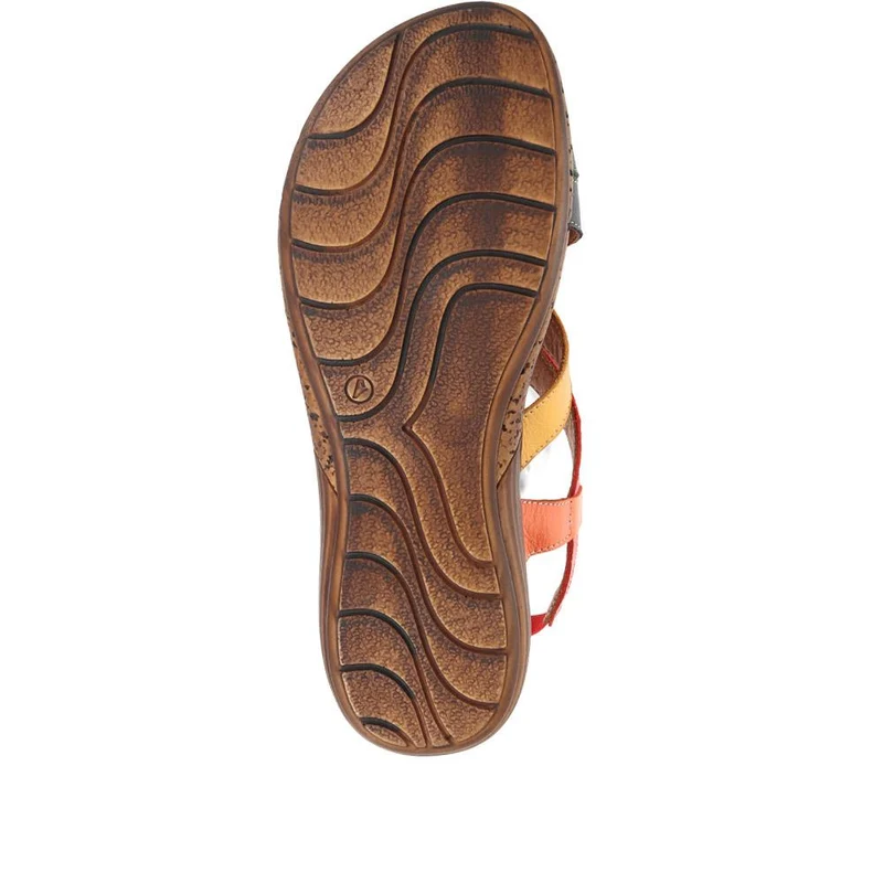 Leather Slingback Sandals - LUCK35001 / 321 605 - Multi