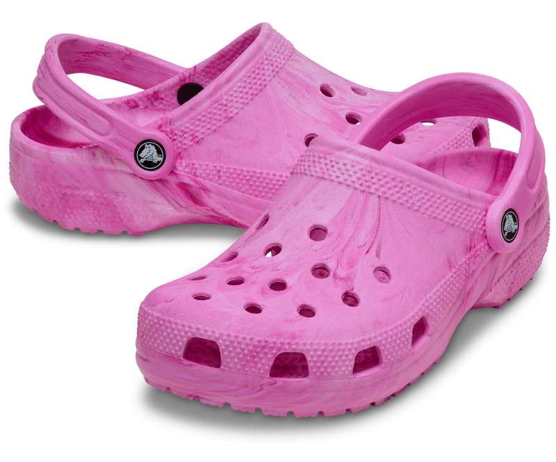 CROCS Kinder Klassischer Aquarell Marmorierter Clog | Rosa Wirbel