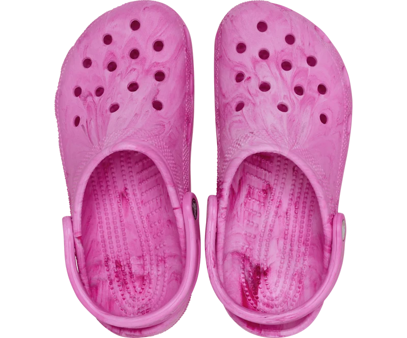 CROCS Kinder Klassischer Aquarell Marmorierter Clog | Rosa Wirbel