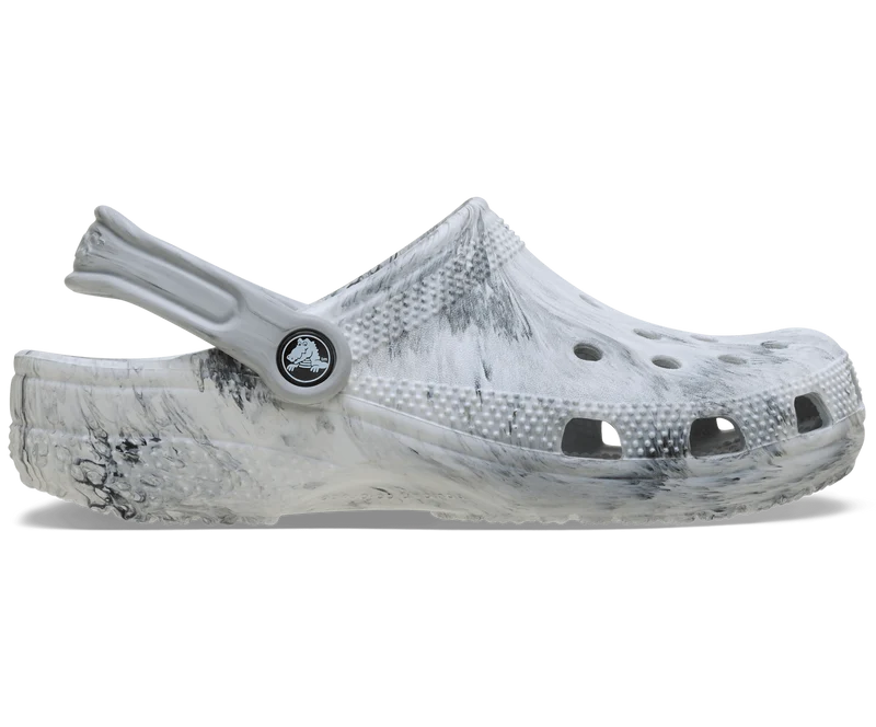 CROCS Kinder Klassischer Aquarell Marmorierter Clog | Grauer Wirbel