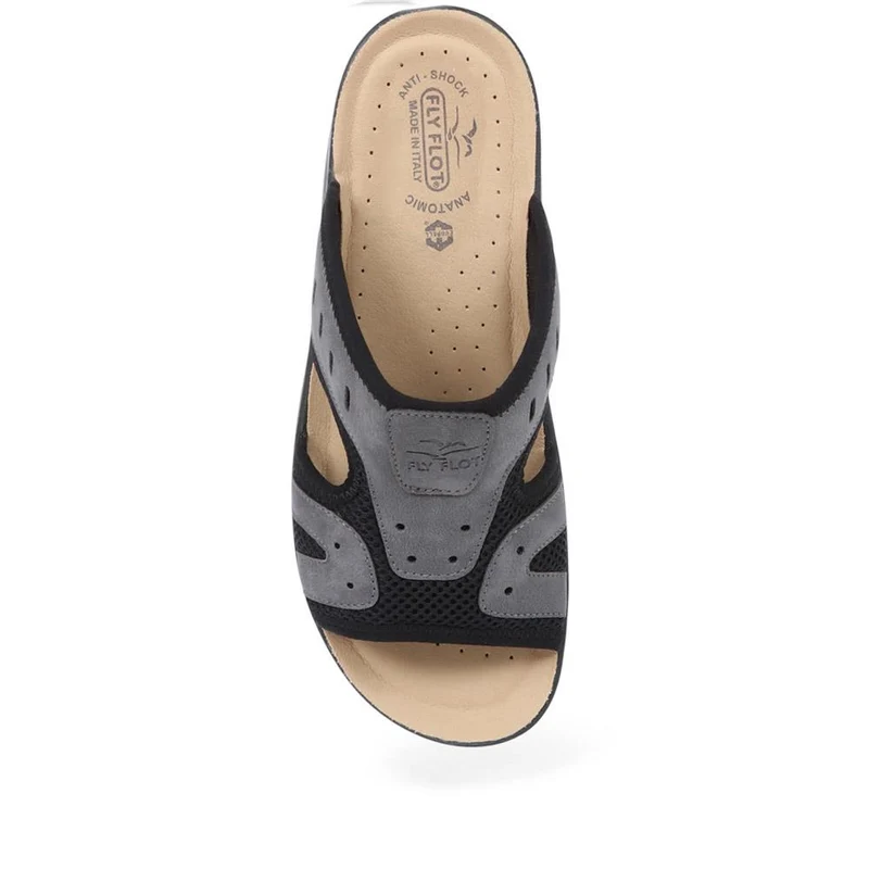 Fly Flot Slip On Mule Sandals - FLY37013 / 323 213 - Grey