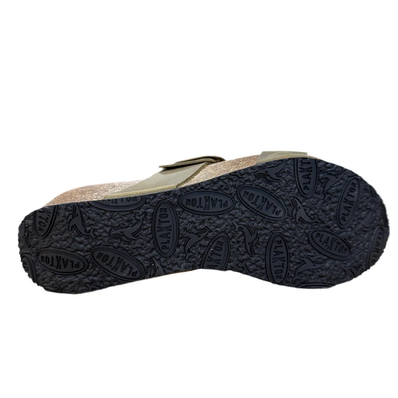 Plakton Alicante Hi Ledersandale für Damen - Helles Khaki