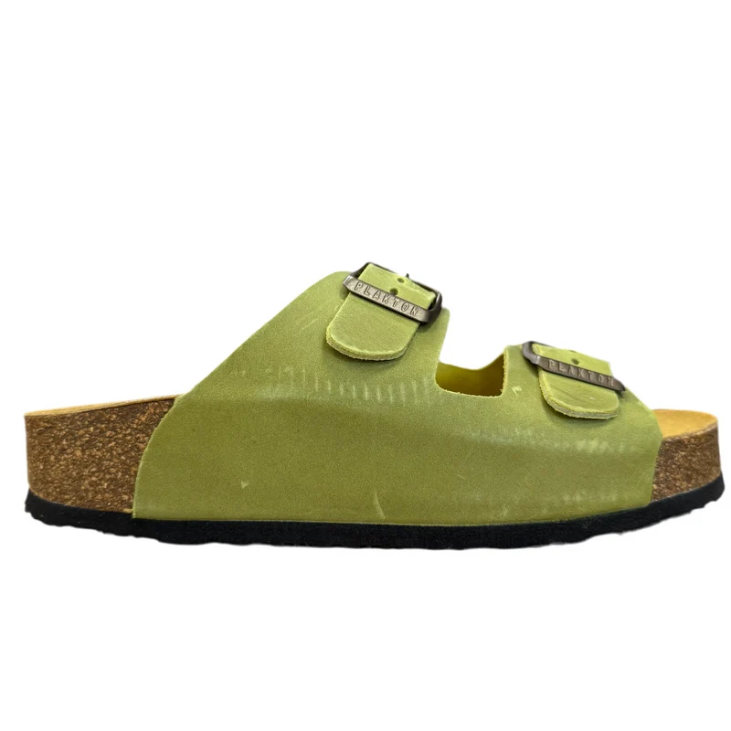 Plakton Malaga Mid Ledersandale für Damen - Pistazie