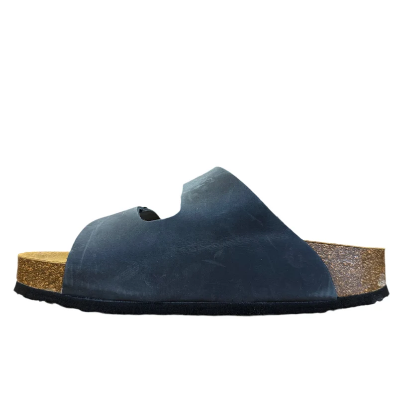 Plakton Malaga Mid Ledersandale für Damen - Marineblau