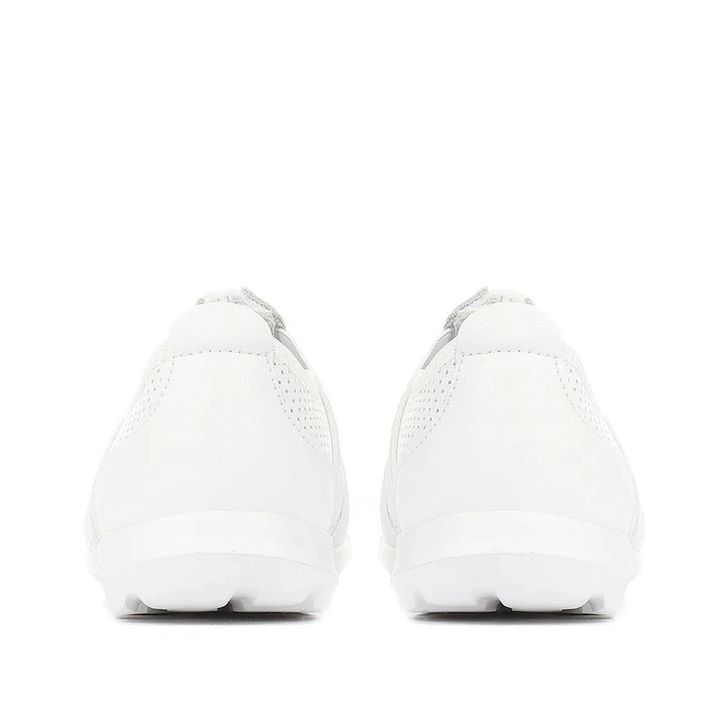 Leather Slip-On Shoes - BRK24000 / 308 245 - White