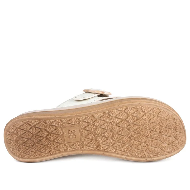 Inblu Buckle Fasten Toe Post Sandals - INB43056 / 330 395 - White