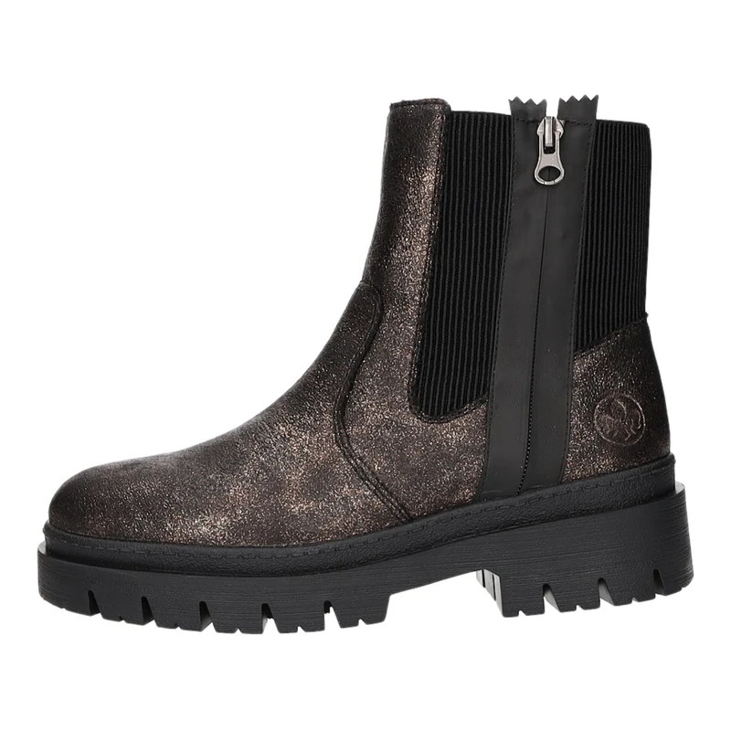 Rieker Schlupf-/Reißverschlußstiefelette Warmfutter bis 35mm Absatz (casual)