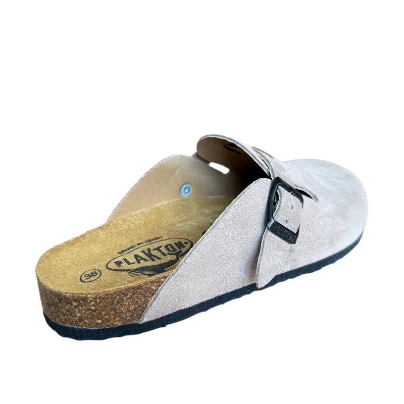 Plakton Gibraltar Wildleder Pantoletten - Stein