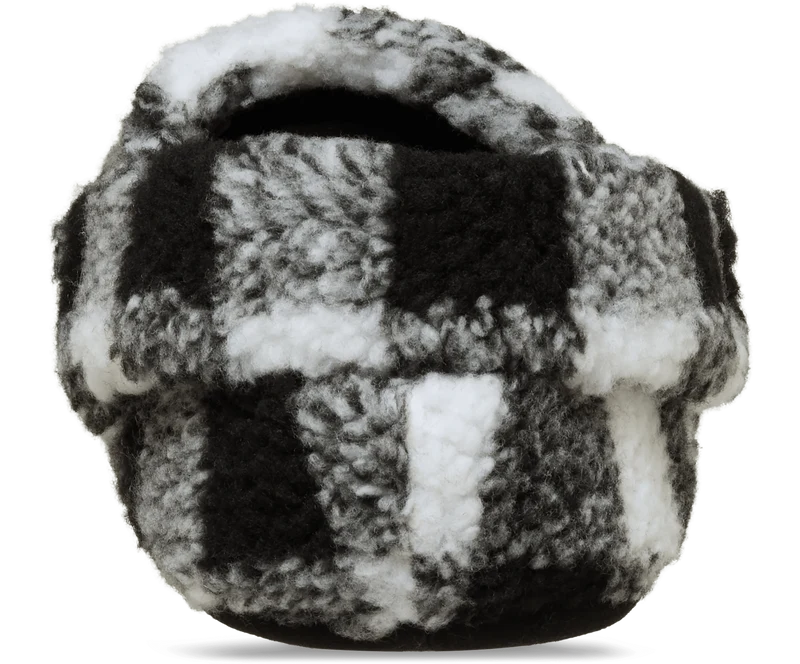 CROCS Unisex Klassischer Buffalo Check Cozzzy Slipper | Schwarz