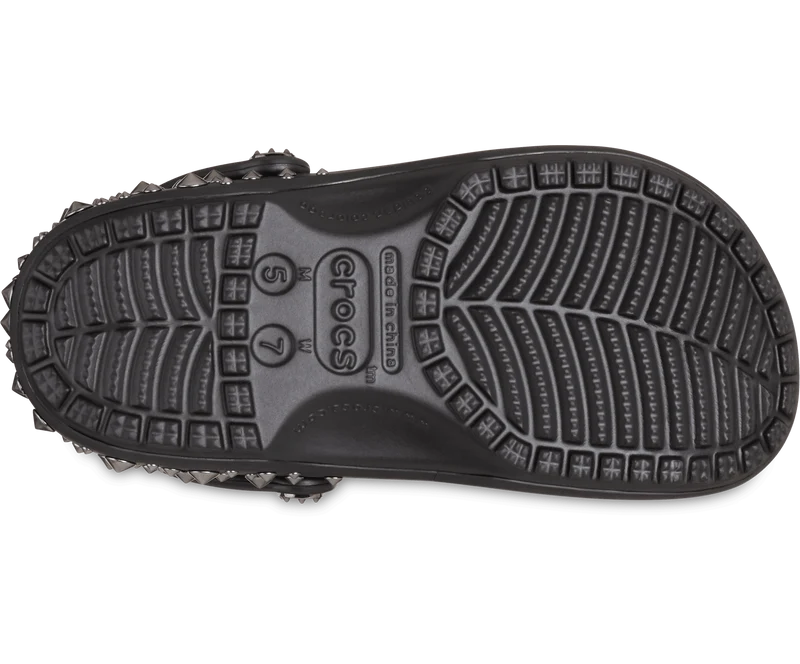 CROCS Unisex Klassischer Clog mit Nieten | Schwarz