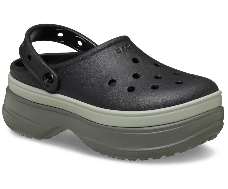 CROCS Unisex Klassischer Stapel-Clog | Schwarz