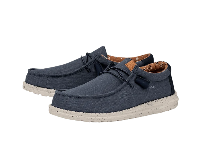 Hey Dude Wally Herren-Mokassin aus gewaschenem Canvas | Marineblau