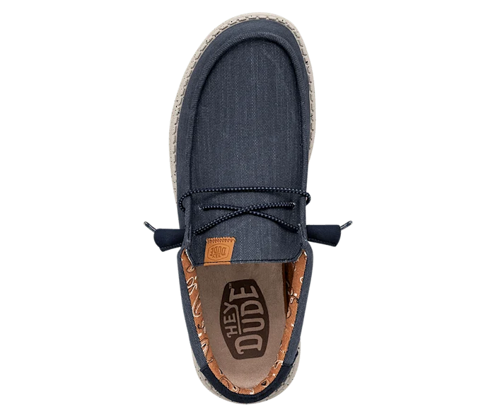 Hey Dude Wally Herren-Mokassin aus gewaschenem Canvas | Marineblau