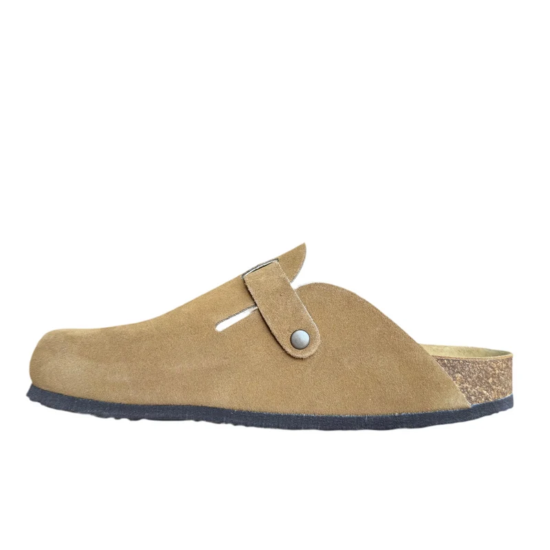 Plakton Gibraltar Wildleder Pantoletten - Toffee