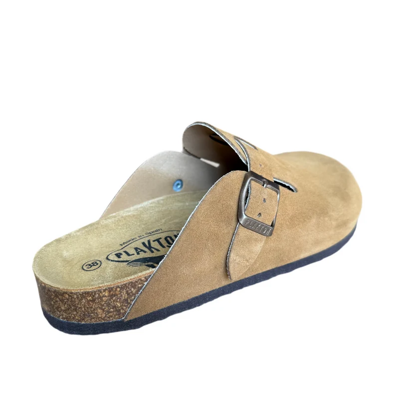 Plakton Gibraltar Wildleder Pantoletten - Toffee