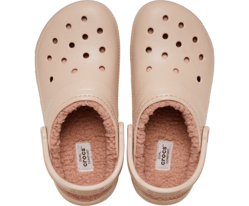 Crocs Unisex-Klassiker Lined Clog | Rosa Karamell