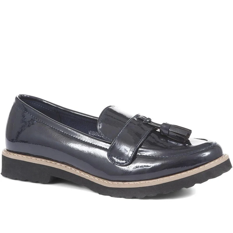 Chunky Tassel Loafers - WBINS32047 / 318 931 - Navy Patent