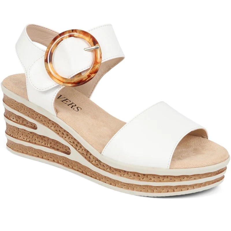 Touch-Fasten Wedge Sandals - WBINS39086 / 325 357 - White