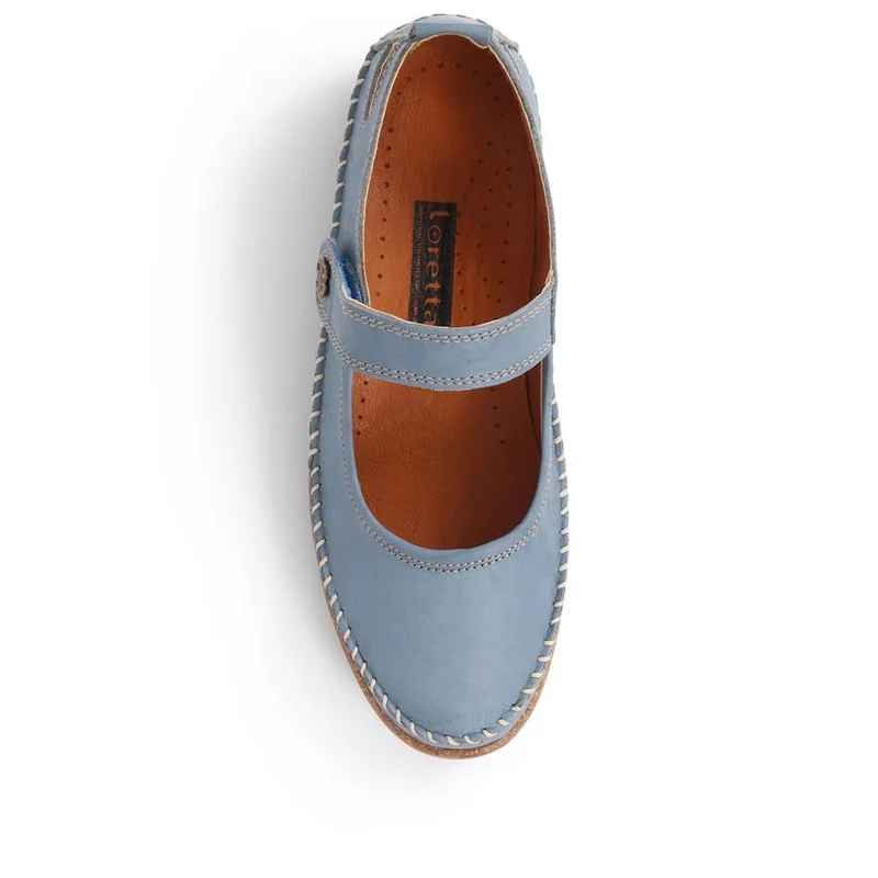 Leather Mary Janes - HAK39031 / 325 542 - Denim