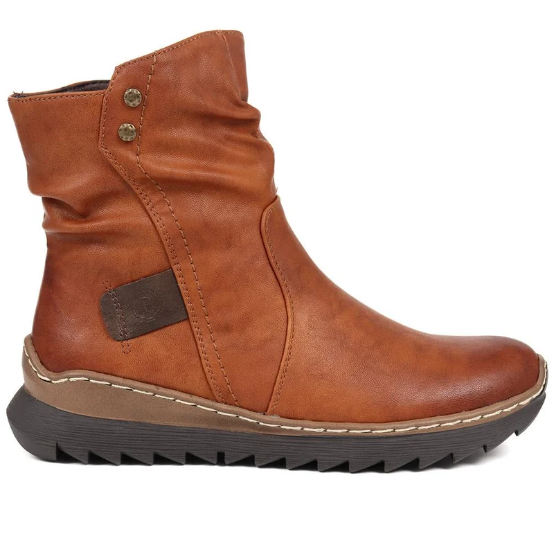 Casual Ankle Boots - PINYI38001 / 324 232 - Tan