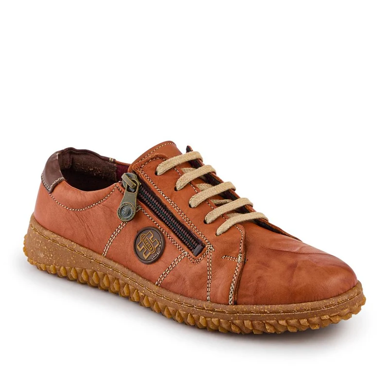 Loretta Leather Trainers - HAK38023 / 324 496 - Tan