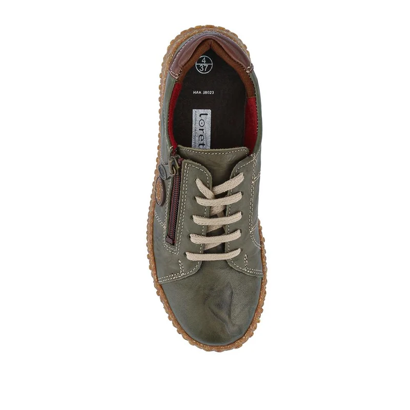 Loretta Leather Trainers - HAK38023 / 324 496 - Khaki