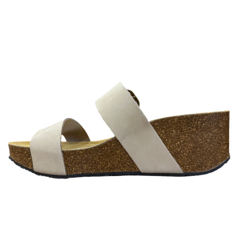 Plakton Alicante Hi Nubuk-Sandalen für Damen - Beige